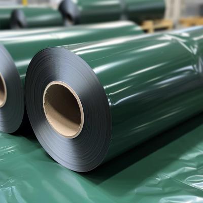 China Película de HDPE de color verde oscuro opaco de 120 micras utilizada para la aplicación de cinta en venta