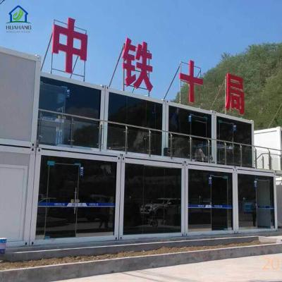 China Luxury Container Homes Glass Parking Module Head Office For Malta Construction Site for sale