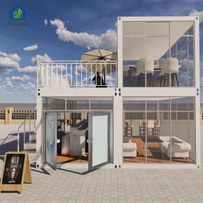 China Luxury custom glass wall shipping container coffee house coffee shop for sale for sale