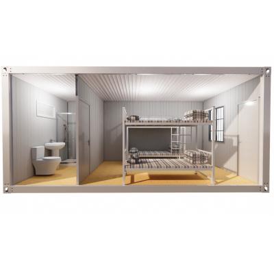 China Industrial Low Cost Movable Modular Prefab Container House Units With Toilet Compartment for sale
