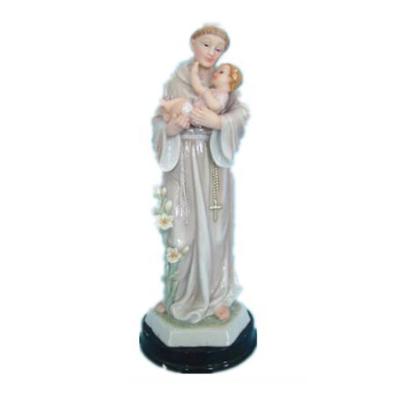 China Religious Resin Statues Wholesale White Color Santa Anthony Resin 8 Inch Porcelain Statues for sale