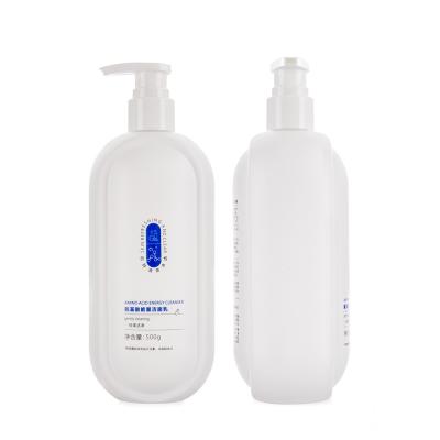 China 500ML ODM OEM White PET Bottle For Amino Acid Energy Face Cleanser for sale