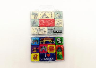 China 3D-harsfoto-print koelkastmagneet epoxy koelkastmagneet 30 mm x 40 mm met transparante plastic doostransparente plastic doos Te koop