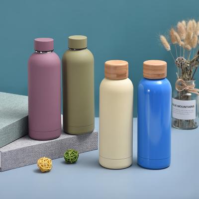 China PORTABLE Simple 304 stainless steel thermos cup double wall American small mouth sports kettle vacuum drink rubber paint straight cup for sale
