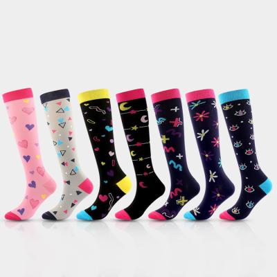 China New Design Viable Wholesale Custom Black Girl Compression Socks Arch Women Thigh High Physix Speed Sports Compression Socks for sale