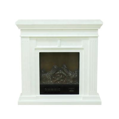 China Modern Luxury Modern Fireplace Decor 3D Metal Wall Mantel Fireplace Stand TV Style White Marble Fireplace Mantel for sale