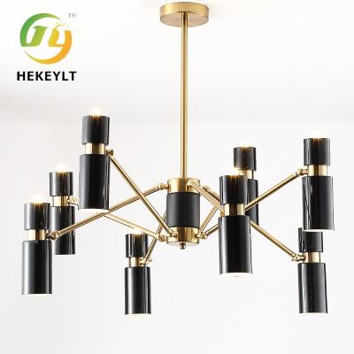 China Ijzermateriaal 8 Hoofden 800*260mm Licht van de Grootte het Zwarte Moderne Tegenhanger Te koop
