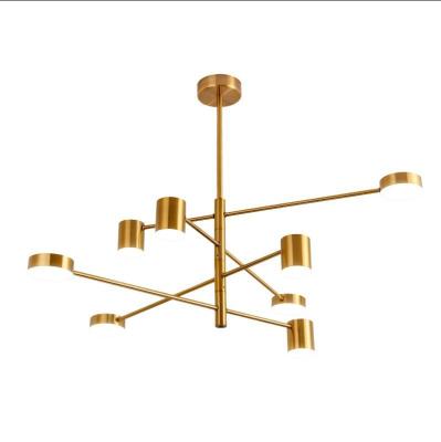 Chine Droplight de cuivre nordique six lumières pendantes modernes de têtes à vendre