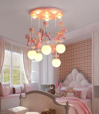 Cina Luce moderna rosa nordica del pendente della sala E27 del bambino con cinque o tre teste in vendita