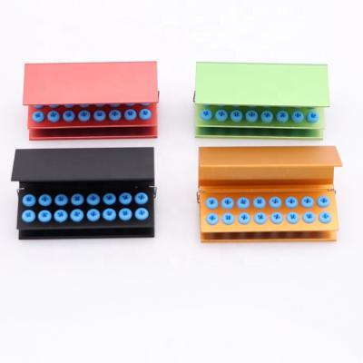 China Dental CA RA FG Low Speed Bracket 16 Holes Dental Burs Holder Suitable For Handpiece Desktop Disinfection Box With Aluminum Silicone Holder Bracket Burs Holder for sale