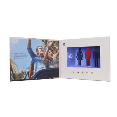 China High quality Europe 7 inch LCD digital screen visual greeting brochure card booklet for brand promotion for sale