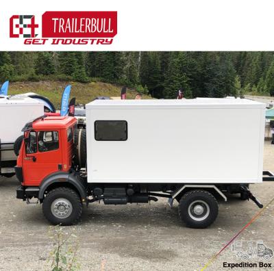 China 4.6m Expedition Truck Body for Motorhome and Flatbed Trucks with Standard Cuboid Design for sale