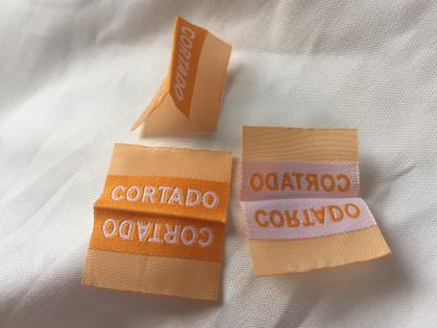 China Woven label Print Washing Ribbon Instruction Labels Garment Wash Care Label for sale