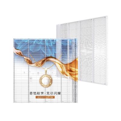 China Vidro de exterior profissional P3.9 Ecrã LED transparente para publicidade à venda