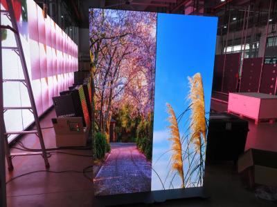 China GOB P1.5 P1.8 P2 Indoor Led Poster Screen for Banner Portable Led Video Wall With Wheels for Trade Show Store for sale