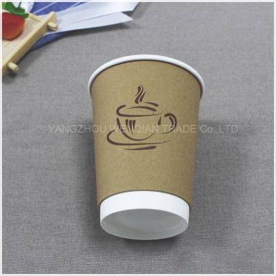 China 13.5oz Disposable Double Wall Paper Coffee Cups Custom Printed , Disposable To Go Coffee Portable Disposable Hot Cups for sale