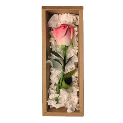 China Hot Sale Rose Gift Single Long Stem Wedding Party Amazon Paper Rose for 1 Year Wedding Anniversary Valentines Day Mothers Day for sale