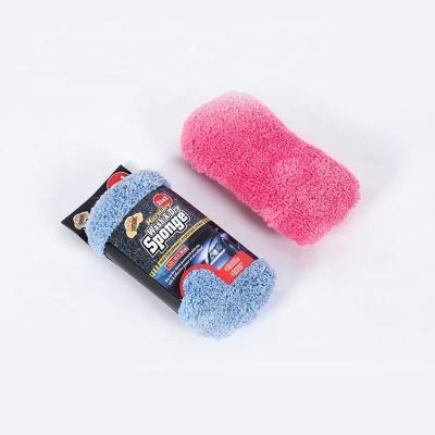 China Premium Chenille Microfiber Car Wash Sponge 10*19cm Car Cleaning Sponge for sale
