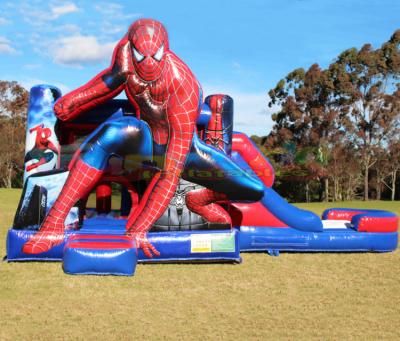 China Outdoor Commercial Inflatable Bouncer Inflatable Spiderman Jumpers Home Party Bounce Spider Man Castillo Entertainment Combo Waterslide for sale