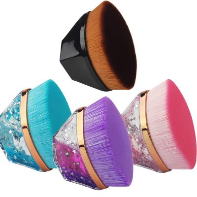 China Portable No. Effcet Base Effcet Head Portable Flat Facial Massager 55 Magic Perfect Makeup Brush Large Flat Brush Blush Powder Concealer Makeup Brush With Cover for sale