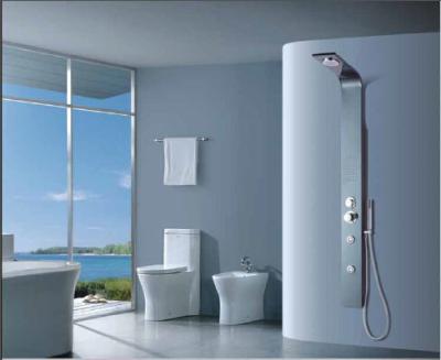 China Square Shaped Shower Tower Panel Room Faucet With Hand Set And Body Jets for sale