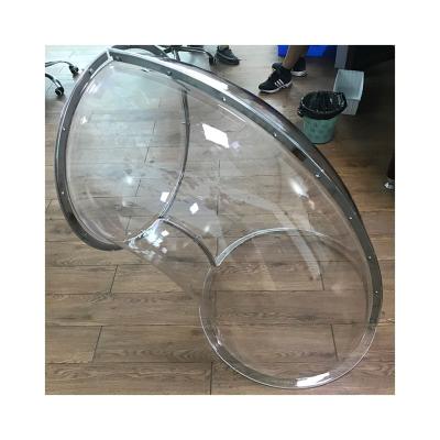 China Custom Plastic Decoration OEM Clear PC Swimming Pool Water Slide Plastic Tube For Water Paradise for sale