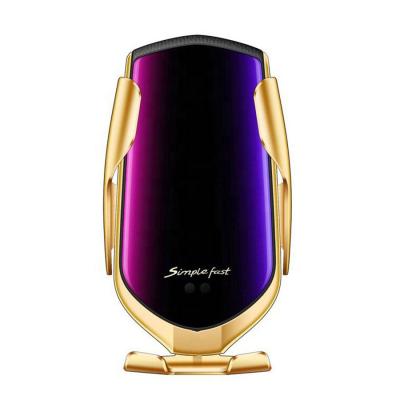 China 2020 Wholesale New Product Mobile Phone R2 10W Car Charger Phone Holder For Iphone For Sansung Qi Wireless Car Charging Stand for sale