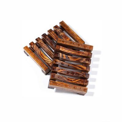 China TaiLai Modern Eco-friendly Natural Wood Soap Dish Saver Holder Soap Tray For Bathroom Charcoal Waste Plastic Free Color for sale
