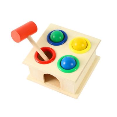 China Intelligence Developing Tailai Montessori Wooden Hammering Ball Game Knocks Toys for Children Early Learner Educational Hammer Game Kids Baby for sale