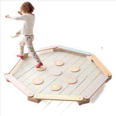 China Upgrade TaiLai Playground Balance Beam Kid's Balance Beam Toddler Balance Beam Kids Gift Wood Progression Stones Montessori indoor furniture for sale