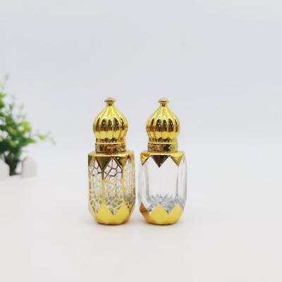 China 6ml Gold Perfume Dubai Oud Essential Oil Refillable Arabic Perfume Bottle Cosmetic For Sale for sale