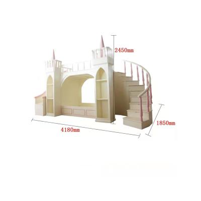 China EUROPEAN all double-layer solid wood children's bed with high and low slide for sale