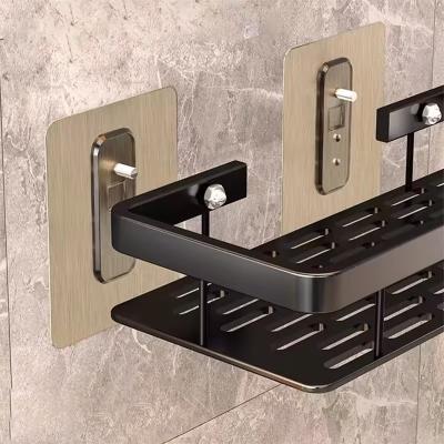 China Bathroom Sink Non-perforated Non-marking Toilet Tall Clothing Shelf Bathroom Wall Hanging Stickers for sale