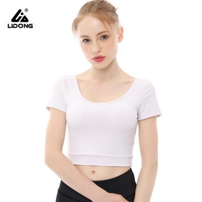 China 2020 Hot Sales Breathable Women Custom Logo Yoga Tops Yoga Tops Training Yoga Sports Tops For Women for sale