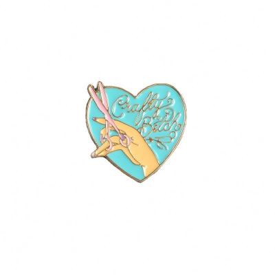 China Europe No Minimum Lapel Pin Pride Enamel Fashion Accessories Heart Pins for sale