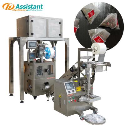 China CLOTHING High Speed Safety Seal Ultrasonic PLA Mesh Pyramid Triangle Tea Bag Packing Machine for sale