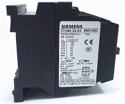 China Relé do atraso do tempo de 3TH4 / interruptor de relé do contator de 8 Pólo 10 Pólo à venda