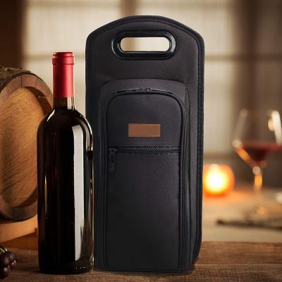 China Waterproof Custom Portable Case Tote Bag Wine Carrier Wine Carrier Insulated Waterpoof For Wine Accessories for sale