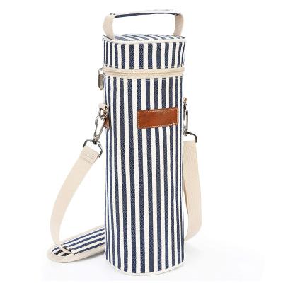 China Waterproof Custom Gift Bag Simple Wine Cooler Bags Insulated Portable Wine Tote Carrier for sale
