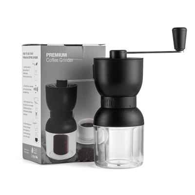 China Hotel Personal High Quality And Low Price 4 Speed Manual External Pottery Movement Coffee Grinder Personal External Black Grinder for sale