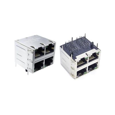 China PCB DGKYD22Q042DE3A4D068 Rj45 6U 2X2 Multi Port Gigabit Filter RJ45 Network Port Integrated Socket for sale