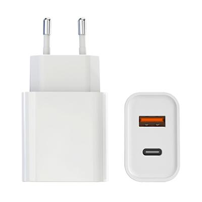 China PD+QC Dual Port 20W USB Fast Charger Type C Charger 20W Fast Charging QC PD 20W USB-C Quick Travel Wall Charger 3.0 For iPhone 12 for sale