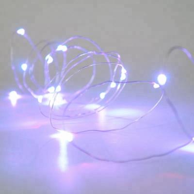 China Modern Portable Mini 220cm 20 LED Copper Wire Battery Operated Multicolor Silver String Lights for sale