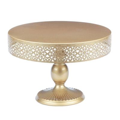 China Wedding Decorative Gold Stand Wedding Decoration Metal Cake Stand Dessert Display Cake Modern European High Quality for sale
