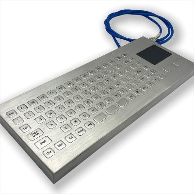Chine IP67 / IK07 Clavier en acier inoxydable intégré TouchPad imperméable à l'eau imperméable à la poussière Clavier industriel en métal sur mesure Clavier minier -40°C à vendre