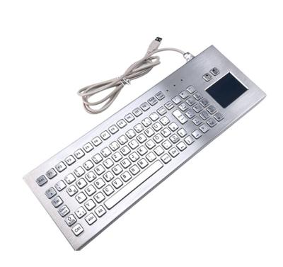 중국 IP65 / IK07 스테인리스 스틸 산업용 금속 컴퓨터 키보드 방수 방 먼지 키보드 usb -40°C 판매용