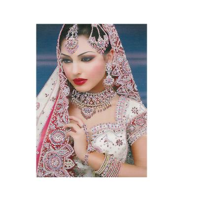China Indian Girl Diamond Painting 5D Cartoon Girl Partial Non-toxic Crystal DIY Diamond Special Shaped For Home Decoration for sale