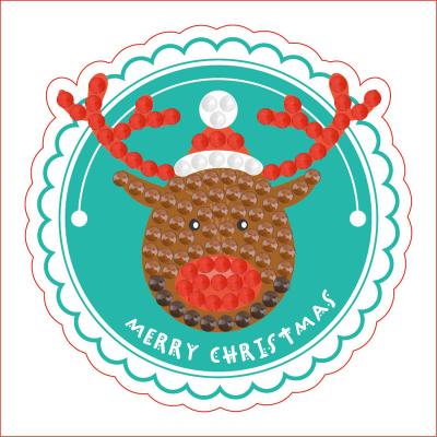 China 8.5cm Round Non-toxic Cartoon Diamond Painting Stickers Free Cute Diamond Children's DIY Painting Stickers for sale