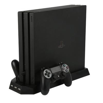 China 2021 Ultra-thin Cooling and Charging Cooling Radiator for PS4 pro with Fan Charging Dock for PS4 Controller for sale