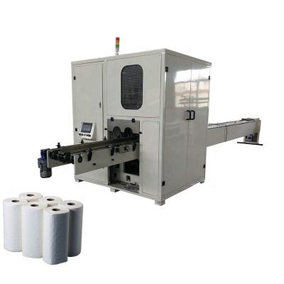 China Hotels High Speed Automatic Double Channels Toilet Paper Roll Paper Kitchen Towel Paper Log Log Saw Reduce Machinery Price for sale